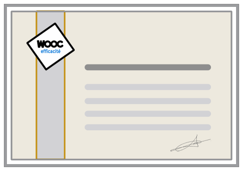 Certificat de réussite du WOOC efficacité